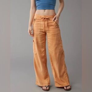 American Eagle Outfitters Orange Wide-Leg Pants